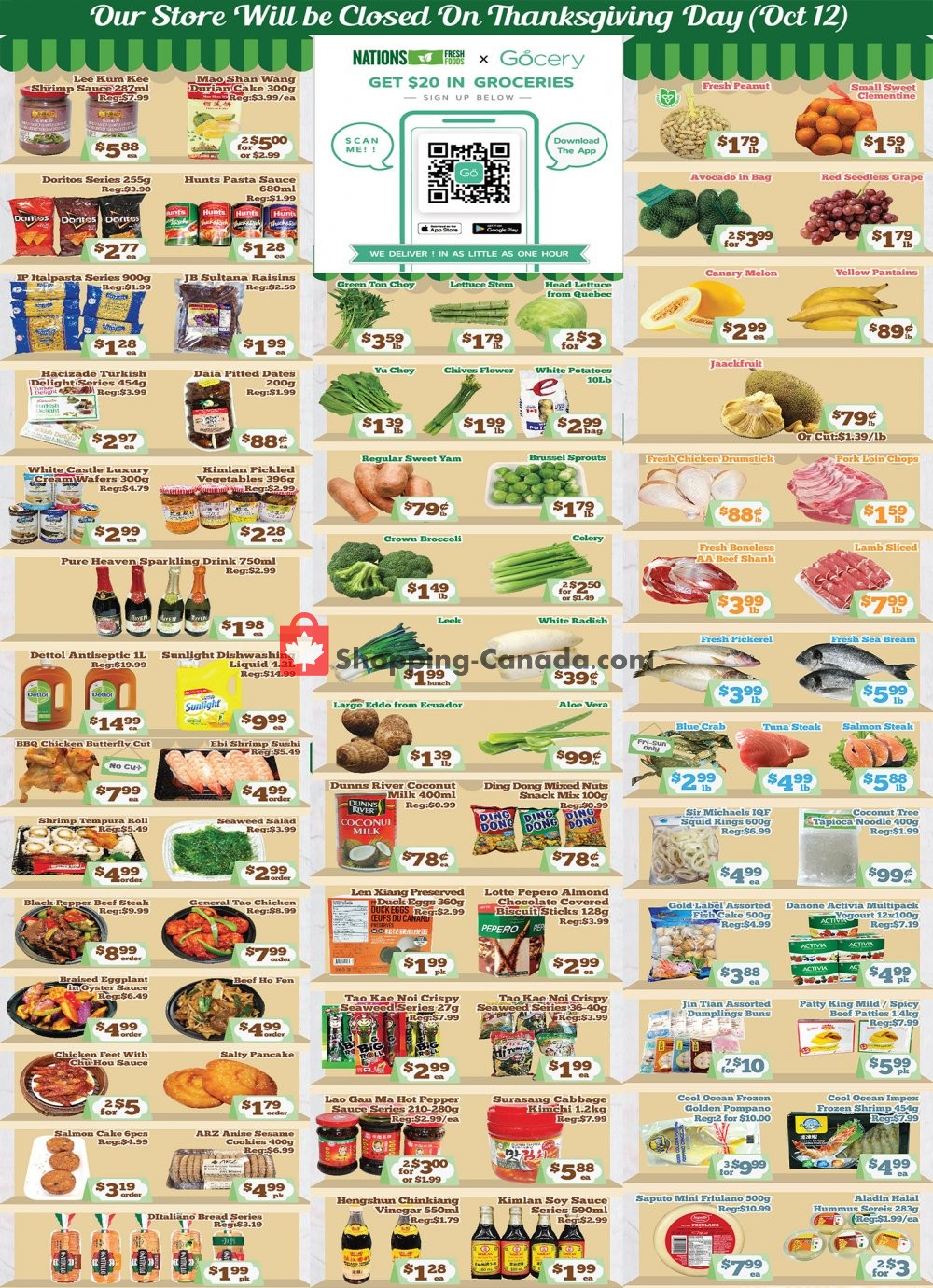 Nations Fresh Foods flyer from Friday October 9, 2020 to Thursday October 15, 2020 - page 1