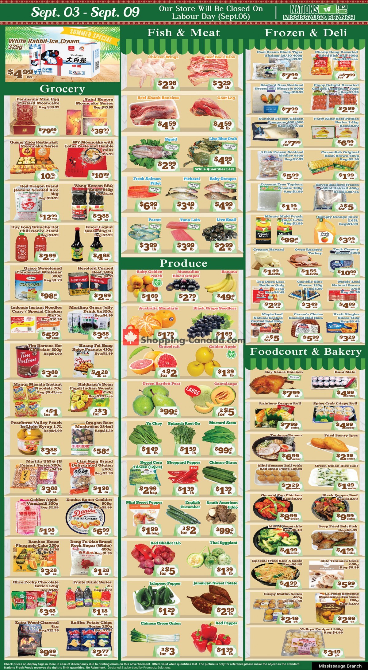 Nations Fresh Foods flyer from Friday September 3, 2021 to Thursday September 9, 2021 - page 1