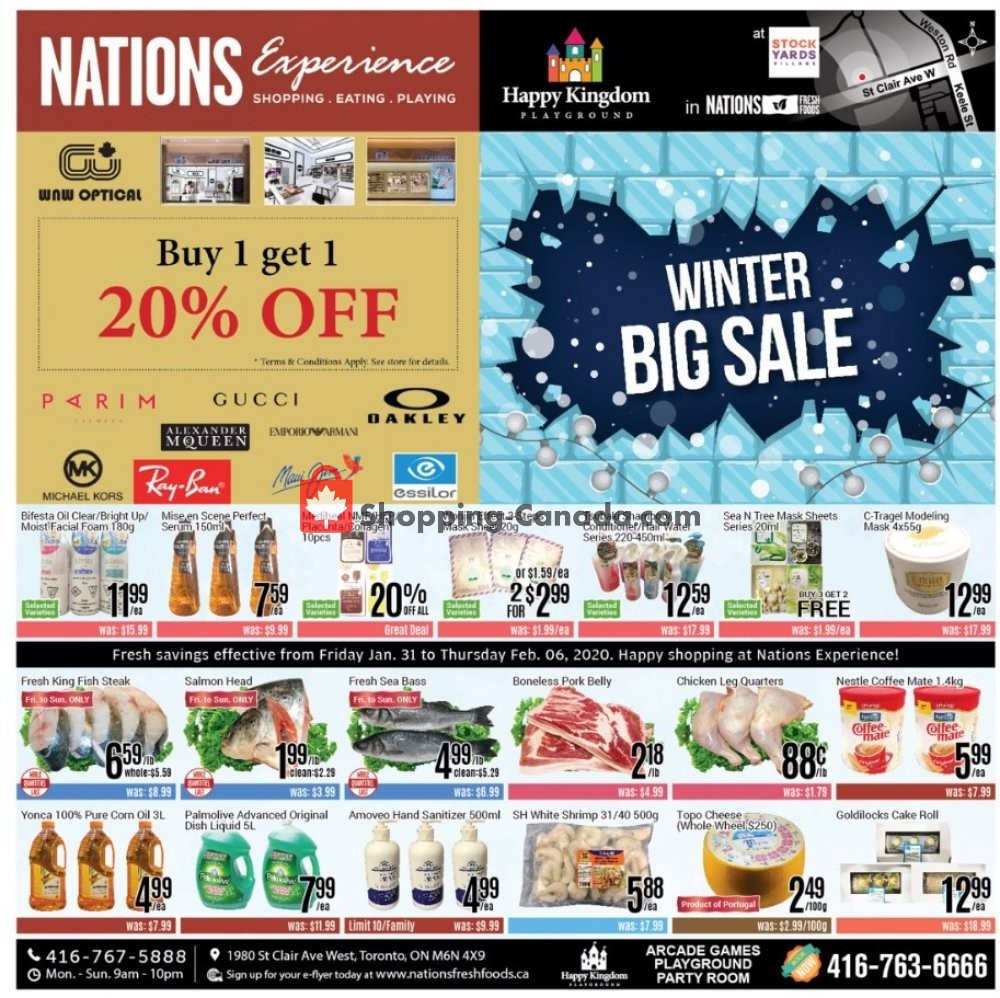 Nations Fresh Foods flyer from Friday January 31, 2020 to Thursday February 6, 2020 - page 1