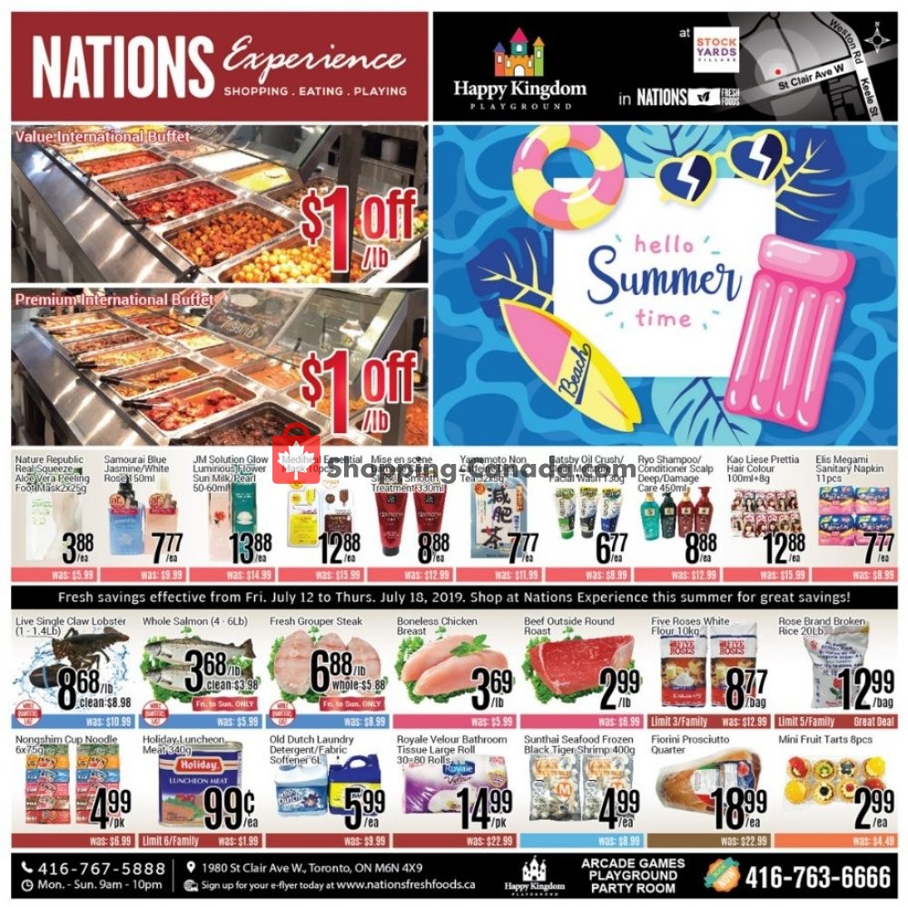 Nations Fresh Foods flyer from Friday July 12, 2019 to Thursday July 18, 2019 - page 1