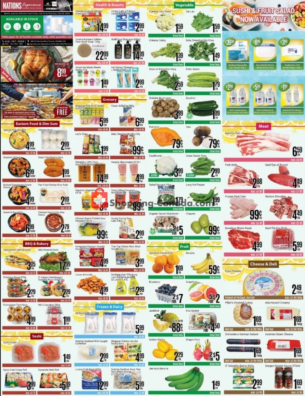 Nations Fresh Foods flyer from Friday July 3, 2020 to Thursday July 9, 2020 - page 1