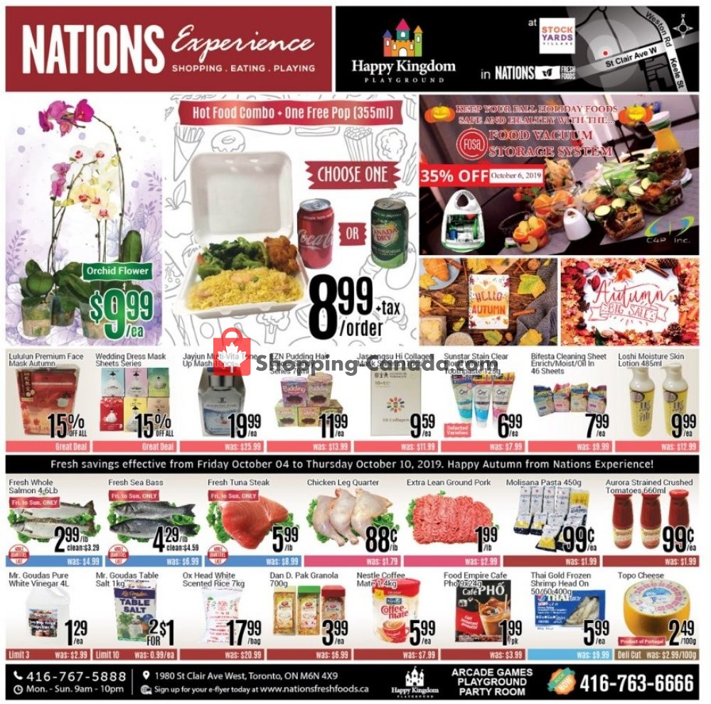 Nations Fresh Foods flyer from Friday October 4, 2019 to Thursday October 10, 2019 - page 1