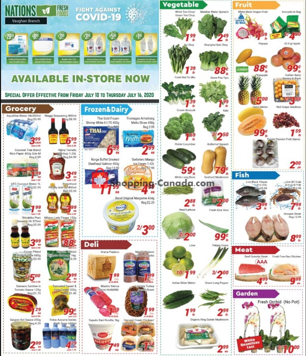 Nations Fresh Foods flyer from Friday July 10, 2020 to Thursday July 16, 2020 - page 1