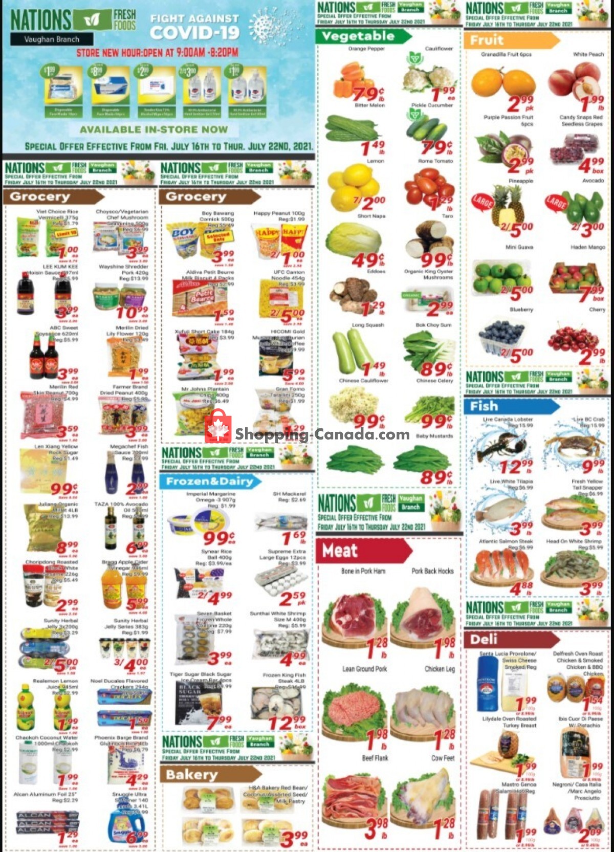 Nations Fresh Foods flyer from Friday July 16, 2021 to Thursday July 22, 2021 - page 1