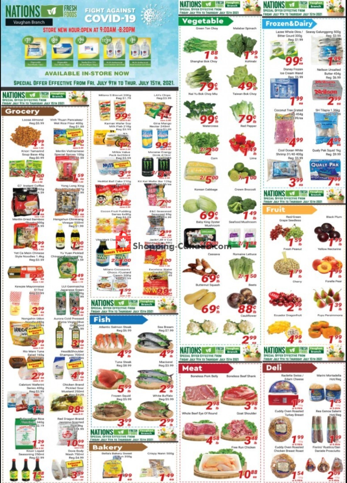 Nations Fresh Foods flyer from Friday July 9, 2021 to Thursday July 15, 2021 - page 1