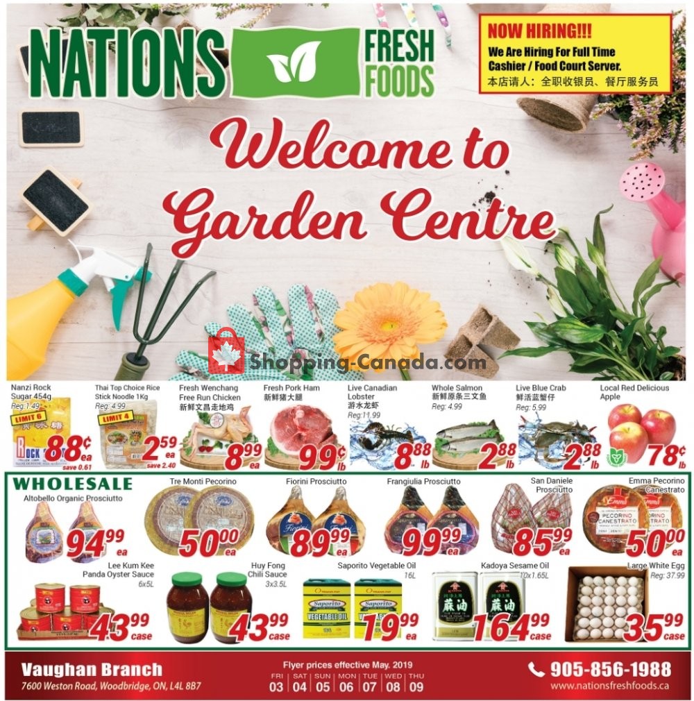 Nations Fresh Foods flyer from Friday May 3, 2019 to Thursday May 9, 2019 - page 1