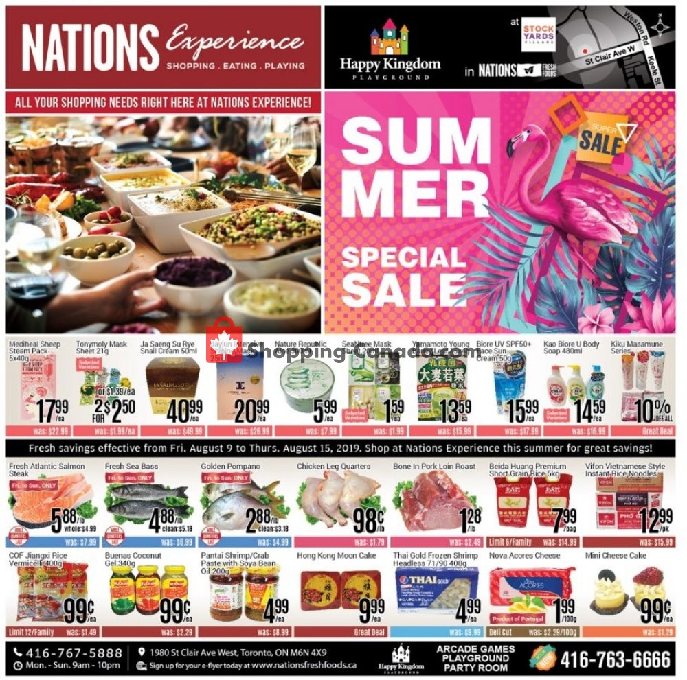 Nations Fresh Foods flyer from Friday August 9, 2019 to Thursday August 15, 2019 - page 1