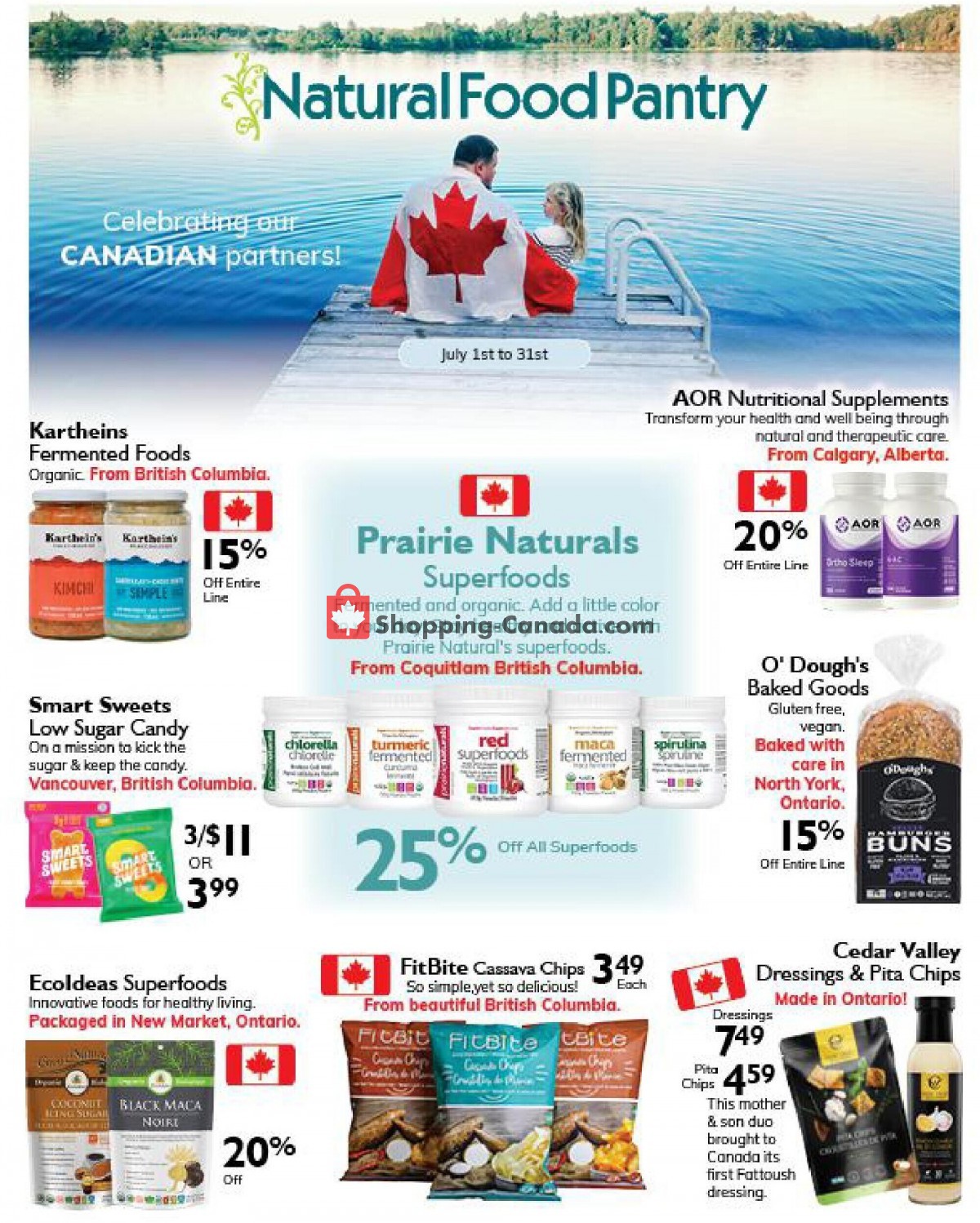 Natural Food Pantry Canada, flyer (Hot Deals) July 1 July 31, 2022 Shopping Canada