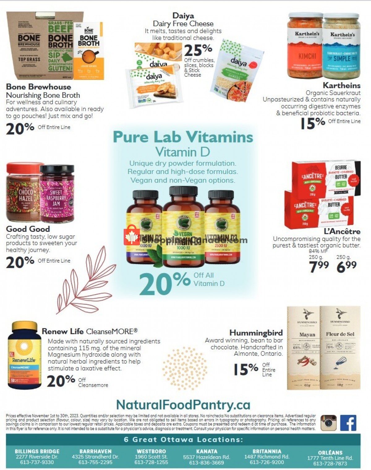 Natural Food Pantry flyer from Wednesday November 1, 2023 to Thursday November 30, 2023 - page 8