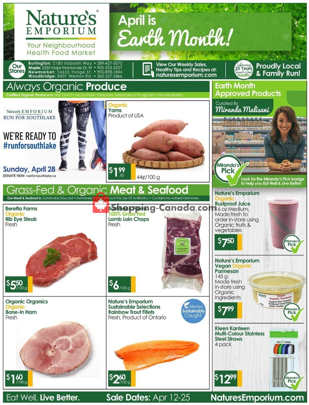 Nature's Emporium flyer from Friday April 12, 2019 to Thursday April 25, 2019 - page 1