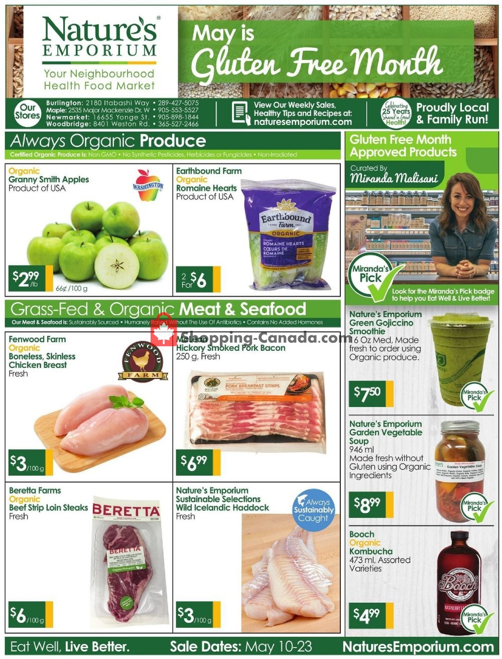 Nature's Emporium flyer from Friday May 10, 2019 to Thursday May 23, 2019 - page 1