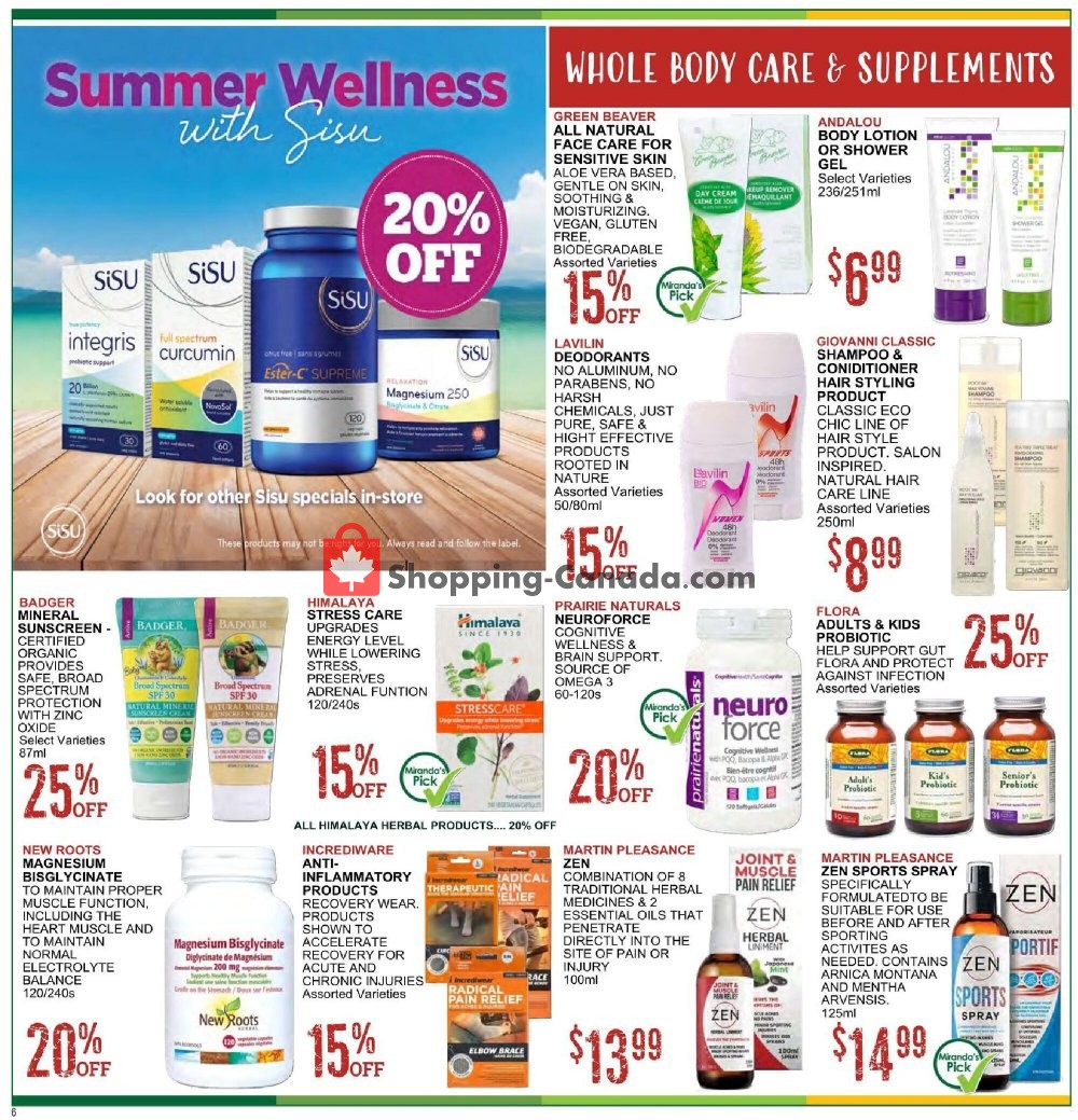 Nature's Emporium flyer from Friday August 7, 2020 to Thursday August 20, 2020 - page 6