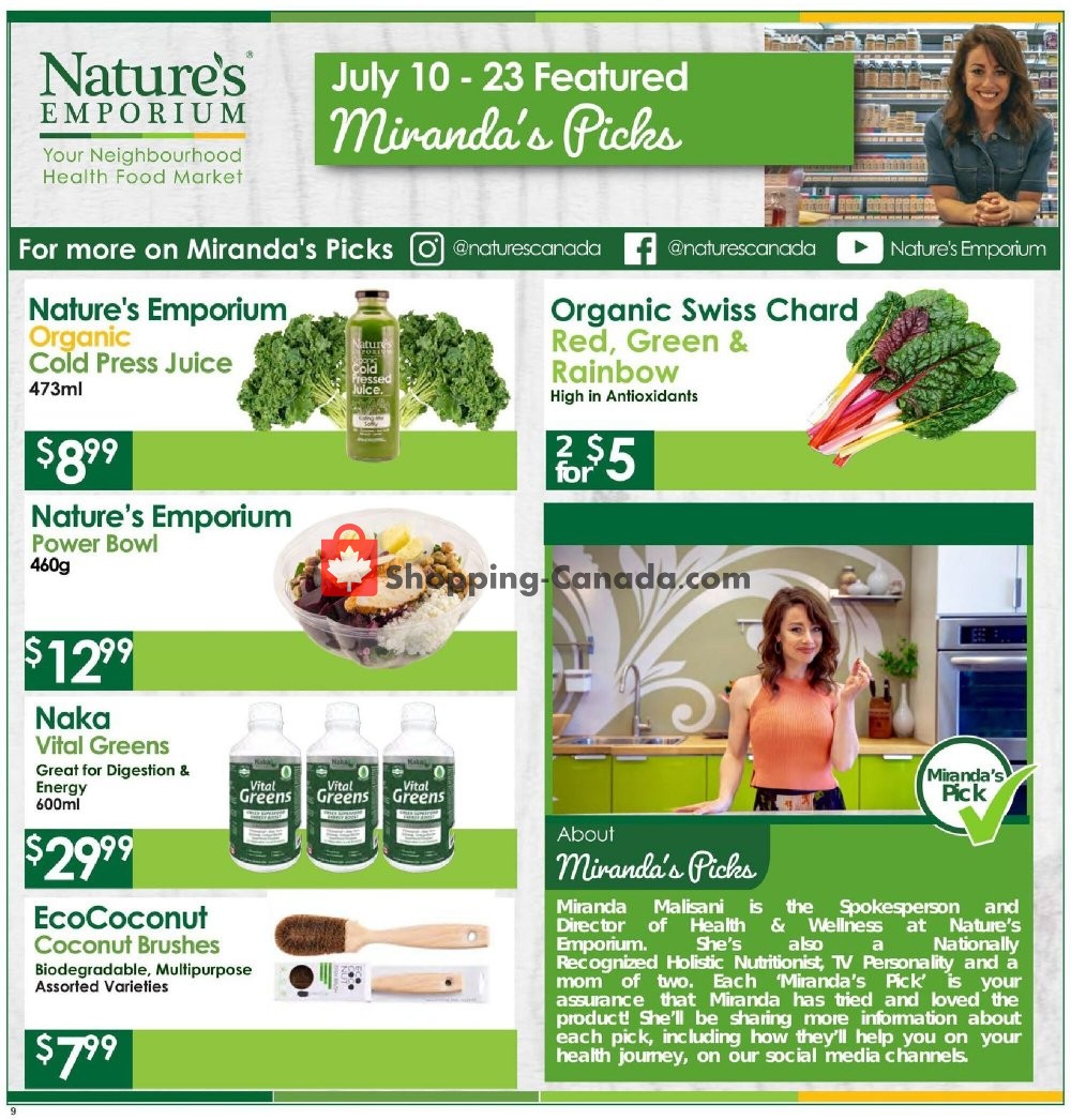 Nature's Emporium flyer from Friday July 10, 2020 to Thursday July 23, 2020 - page 9
