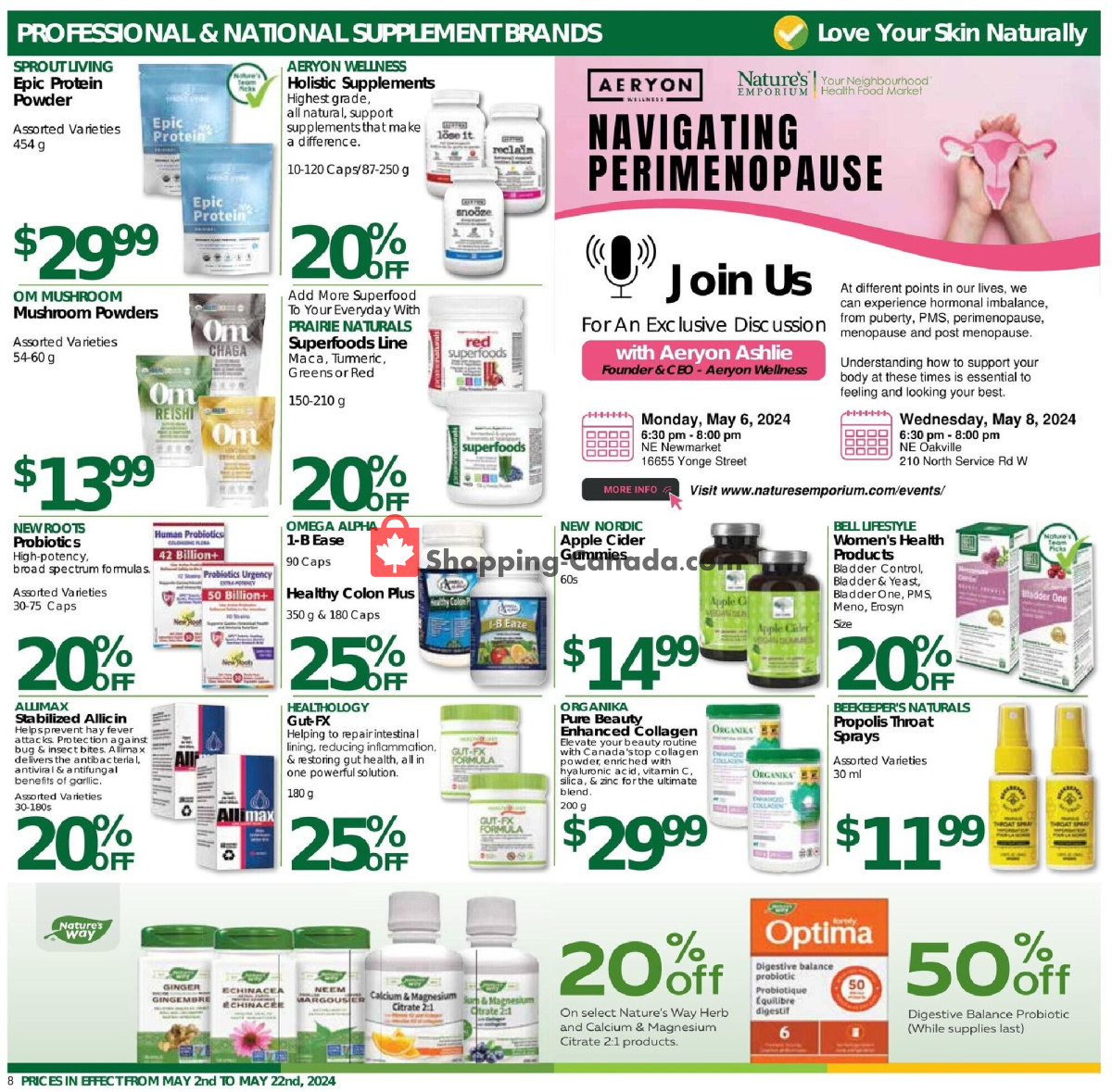 Nature's Emporium flyer from Thursday May 2, 2024 to Wednesday May 22, 2024 - page 8