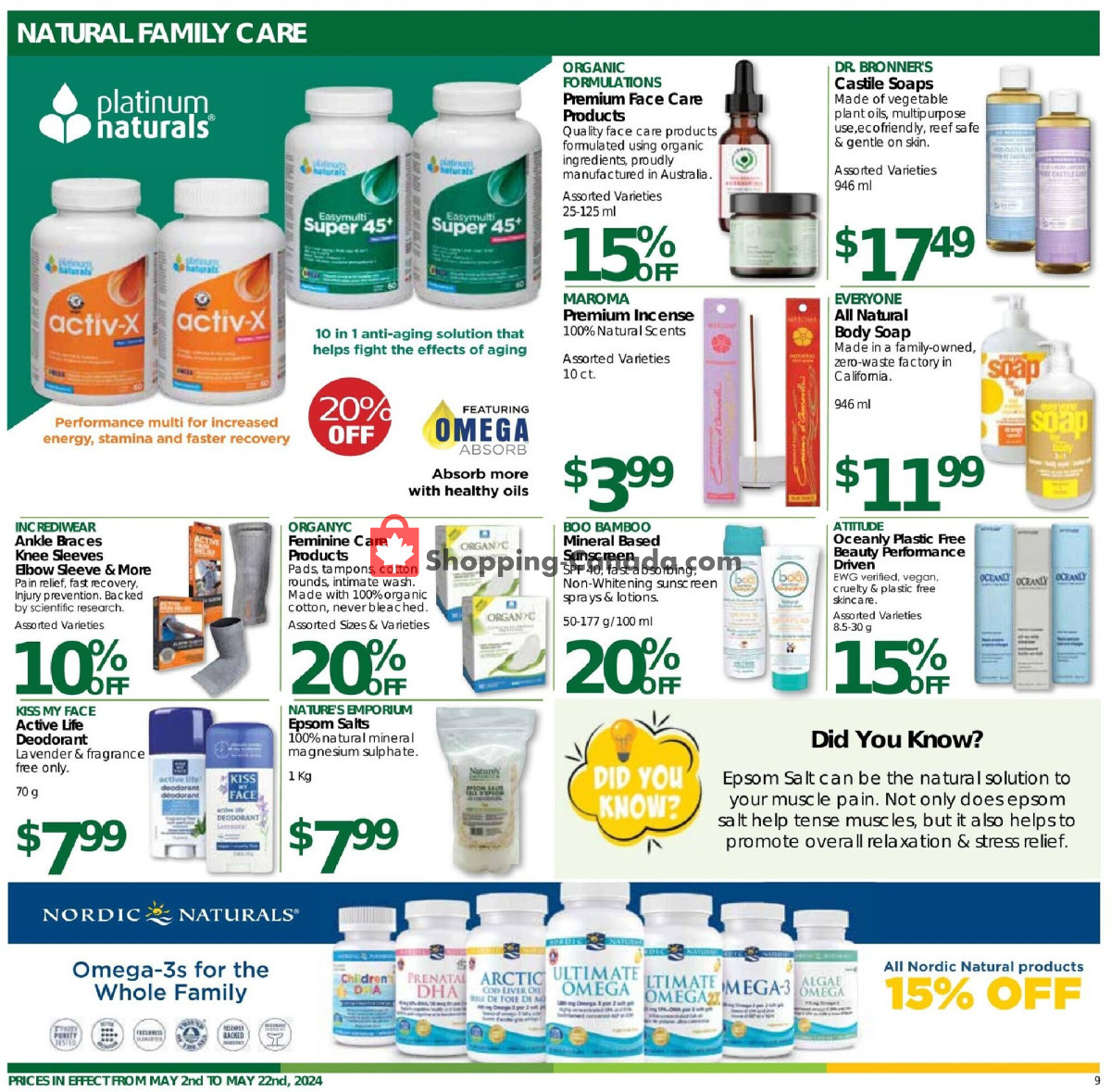 Nature's Emporium flyer from Thursday May 2, 2024 to Wednesday May 22, 2024 - page 9