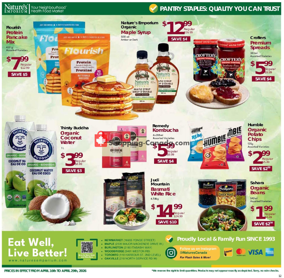 Nature's Emporium flyer from Thursday April 16, 2026 to Wednesday April 29, 2026 - page 12