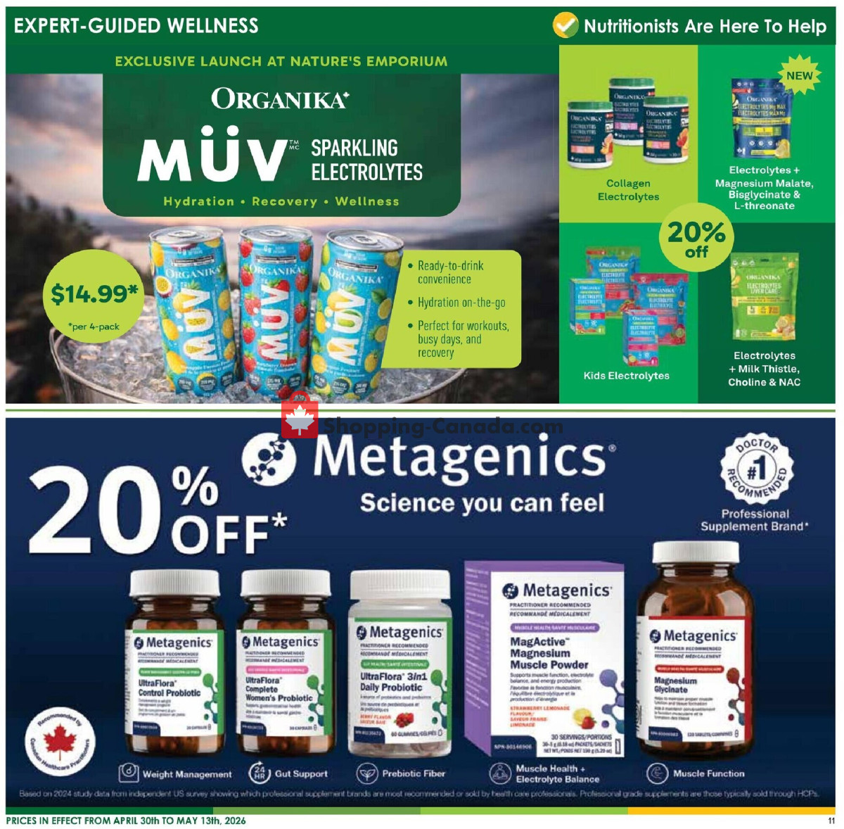 Nature's Emporium flyer from Thursday April 30, 2026 to Wednesday May 13, 2026 - page 11