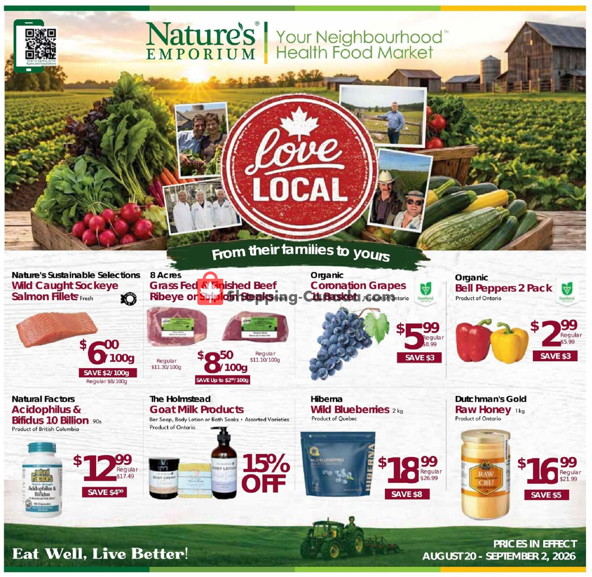 Nature's Emporium flyer from Thursday August 20, 2026 to Wednesday September 2, 2026 - page 1