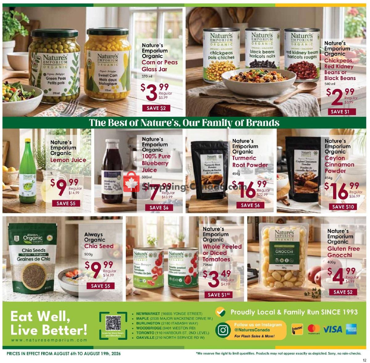 Nature's Emporium flyer from Thursday August 6, 2026 to Wednesday August 19, 2026 - page 12
