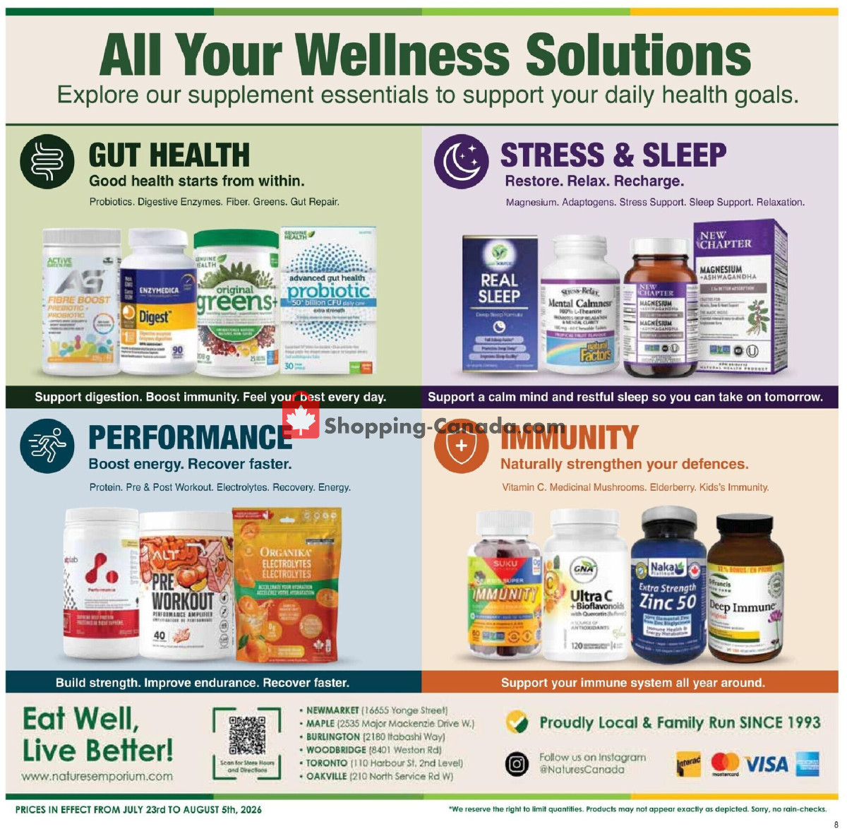 Nature's Emporium flyer from Thursday July 23, 2026 to Wednesday August 5, 2026 - page 8