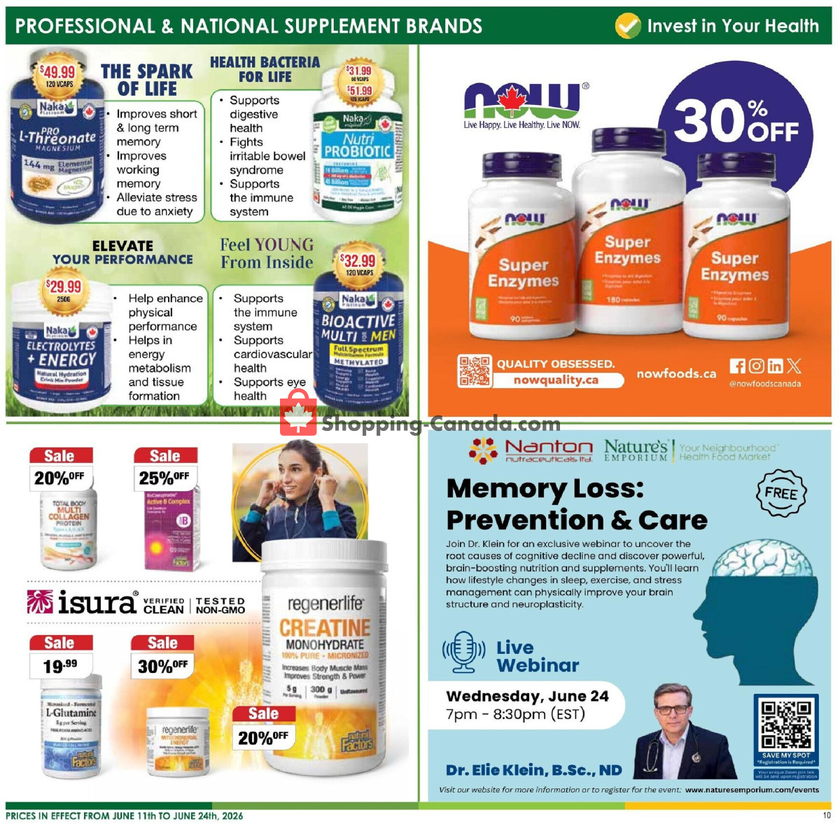 Nature's Emporium flyer from Thursday June 11, 2026 to Wednesday June 24, 2026 - page 10