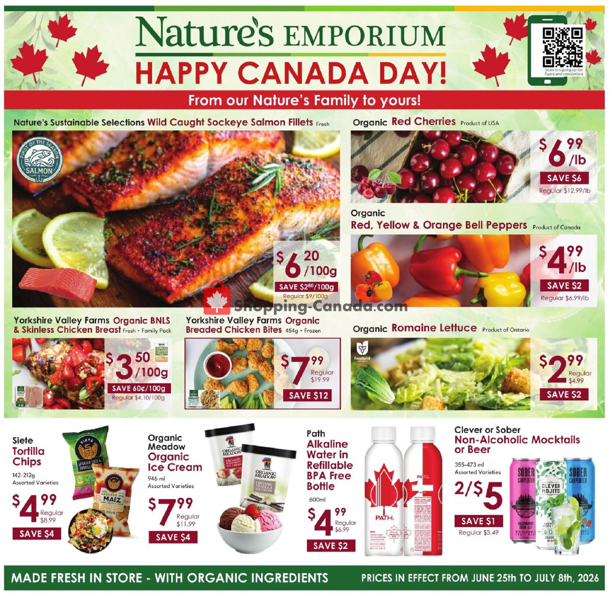 Nature's Emporium flyer from Thursday June 25, 2026 to Wednesday July 8, 2026 - page 1