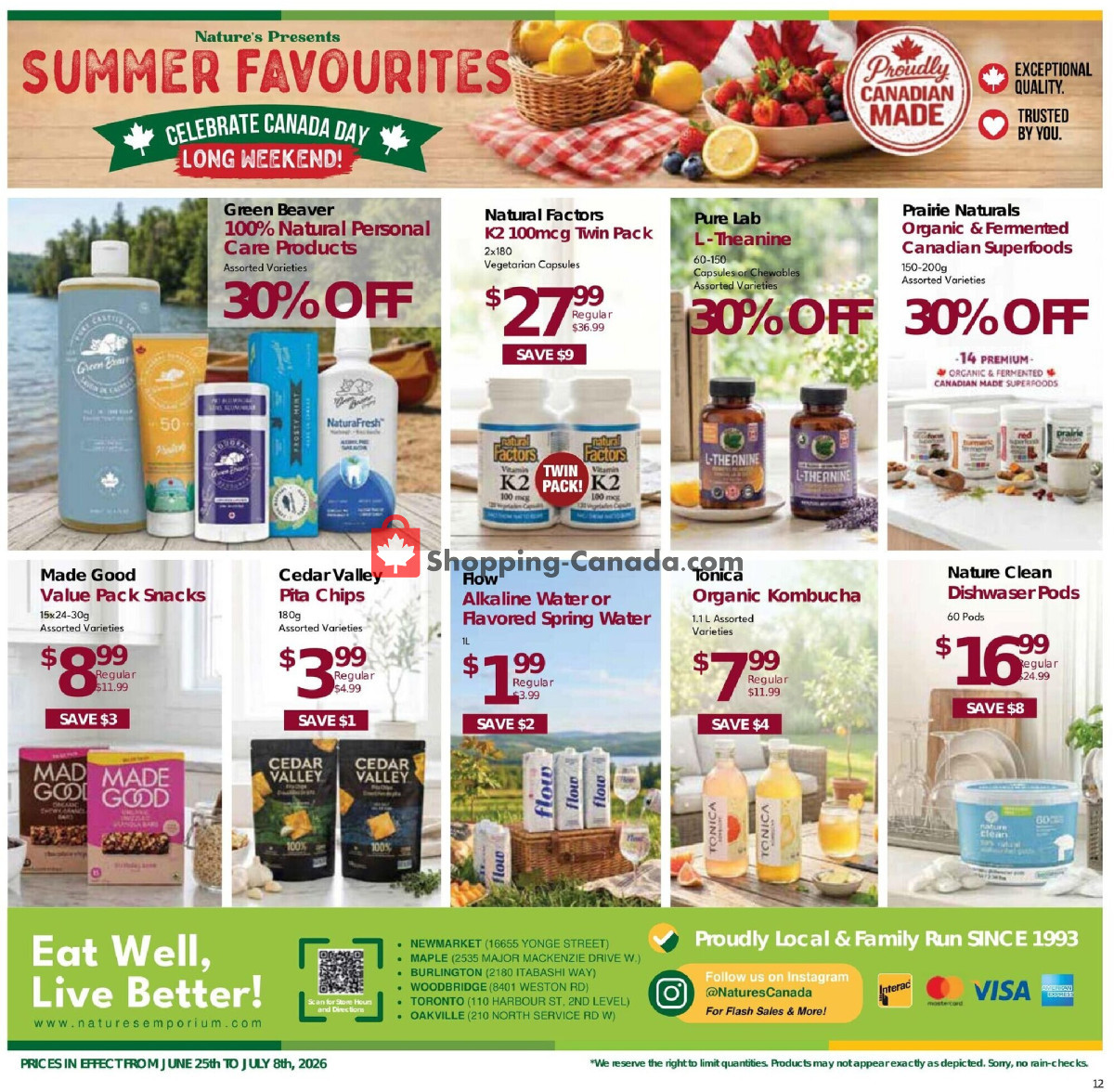 Nature's Emporium flyer from Thursday June 25, 2026 to Wednesday July 8, 2026 - page 12