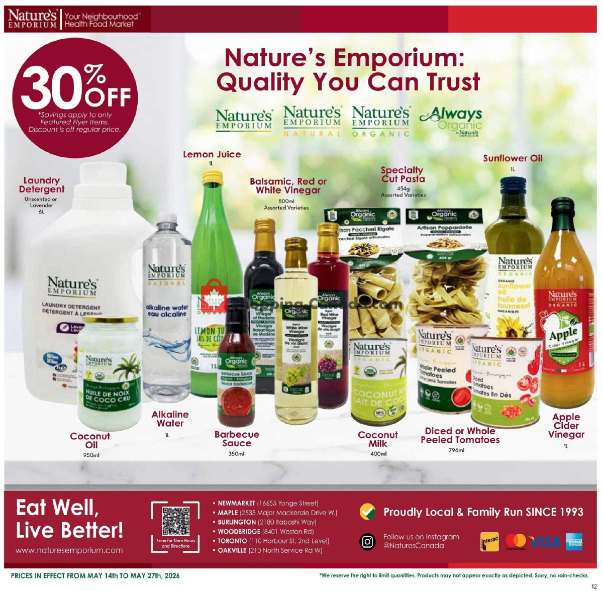 Nature's Emporium flyer from Thursday May 14, 2026 to Wednesday May 27, 2026 - page 12