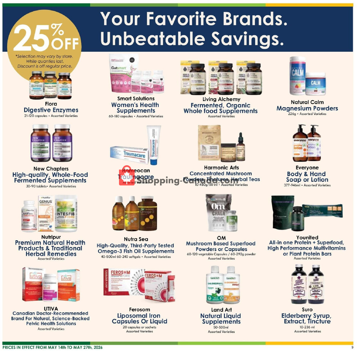 Nature's Emporium flyer from Thursday May 14, 2026 to Wednesday May 27, 2026 - page 9