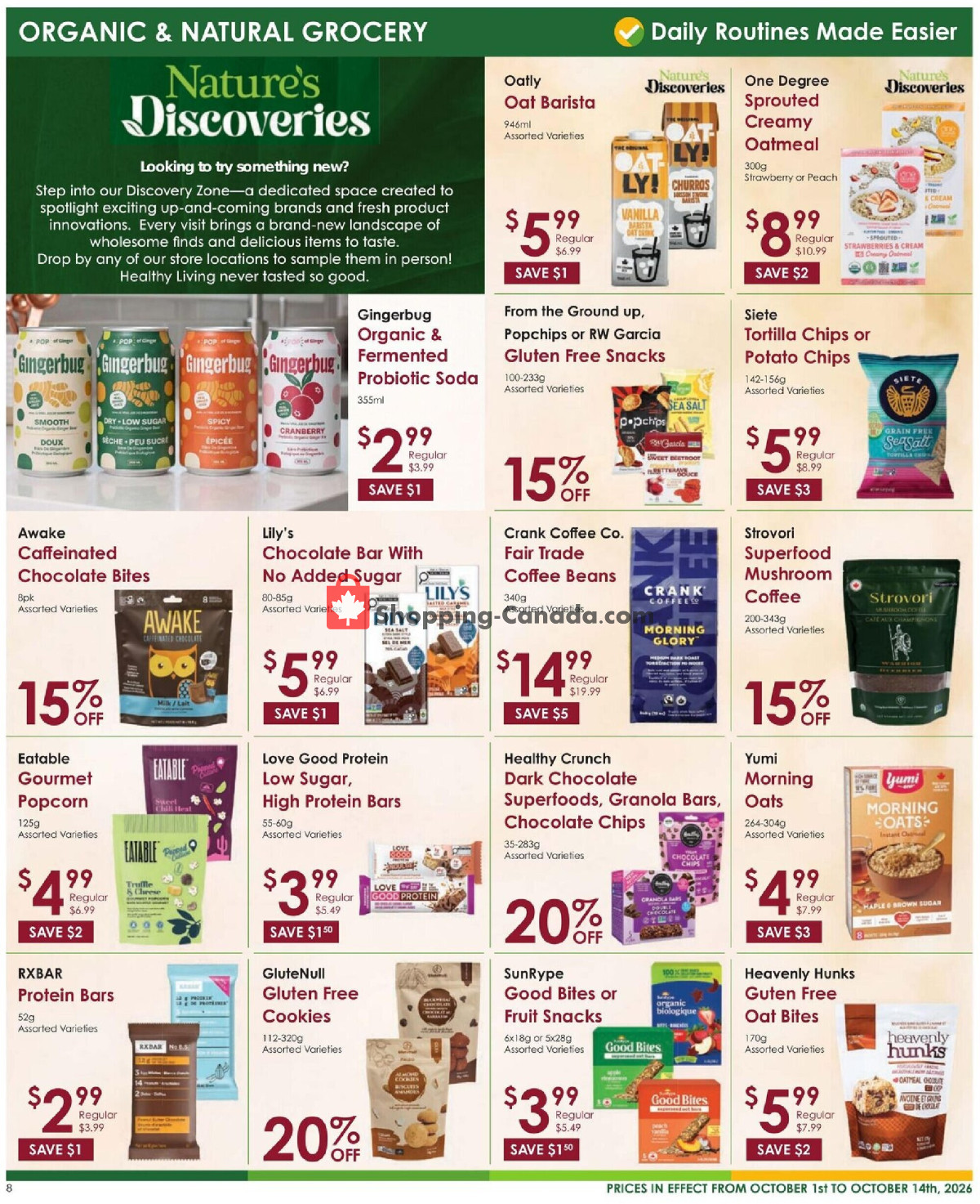 Nature's Emporium flyer from Thursday October 1, 2026 to Wednesday October 14, 2026 - page 8