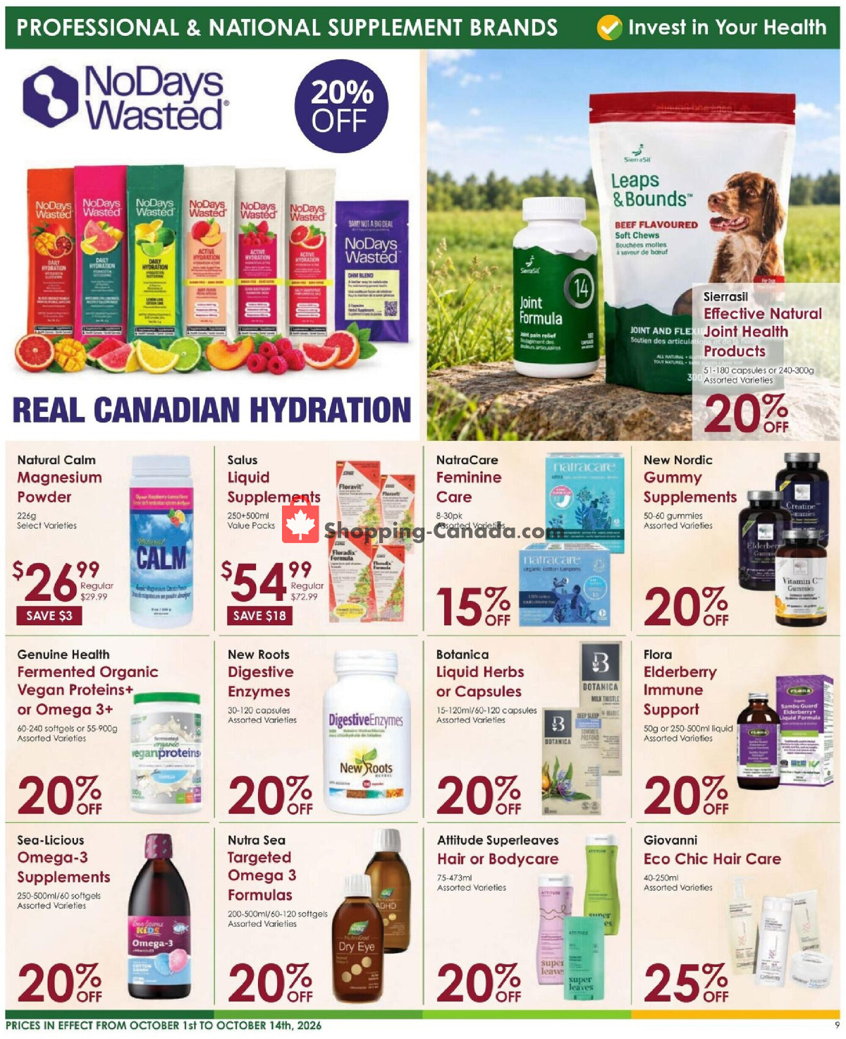 Nature's Emporium flyer from Thursday October 1, 2026 to Wednesday October 14, 2026 - page 9