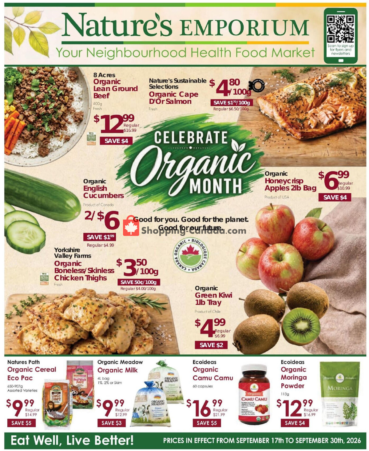 Nature's Emporium flyer from Thursday September 17, 2026 to Wednesday September 30, 2026 - page 1