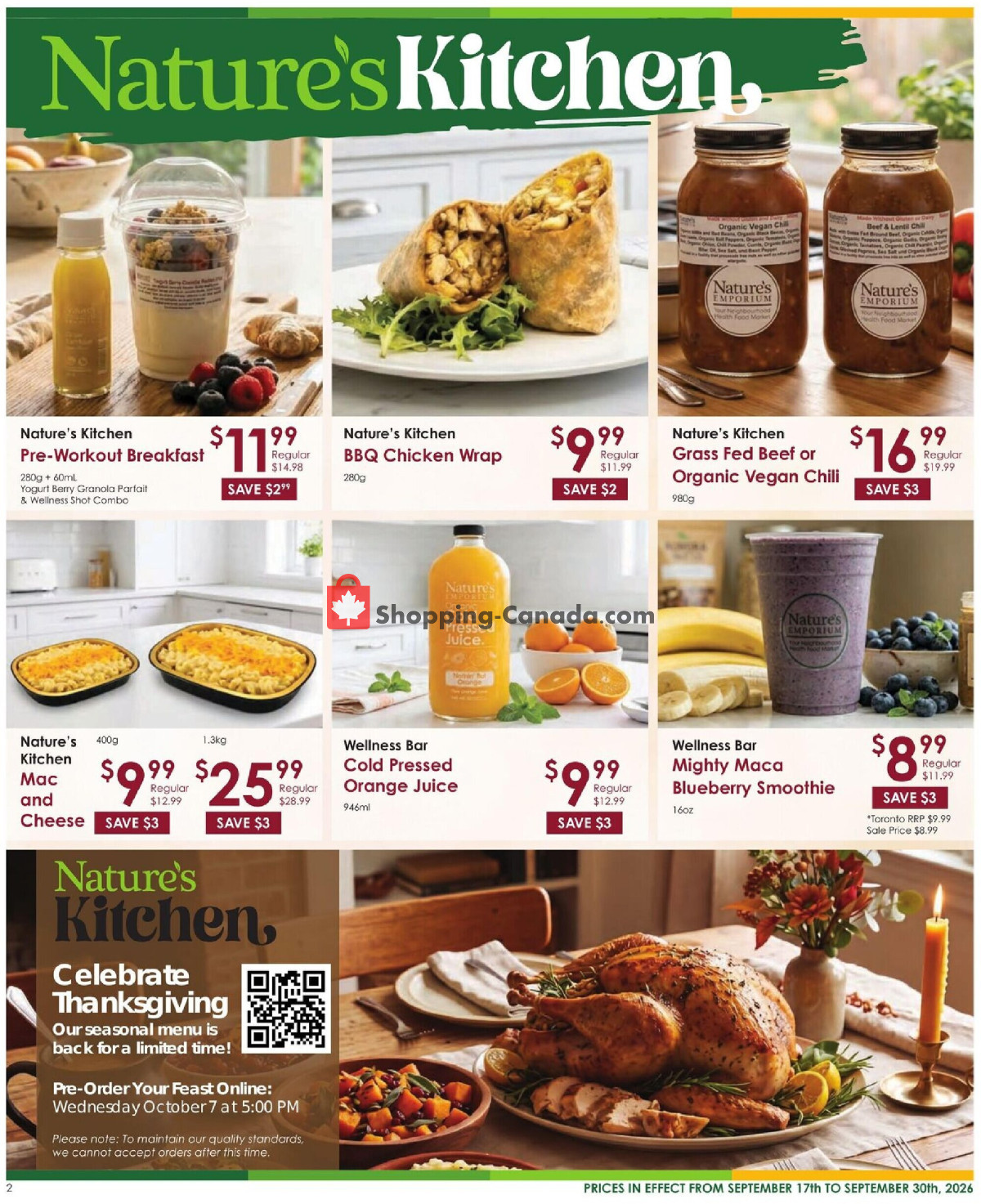 Nature's Emporium flyer from Thursday September 17, 2026 to Wednesday September 30, 2026 - page 2