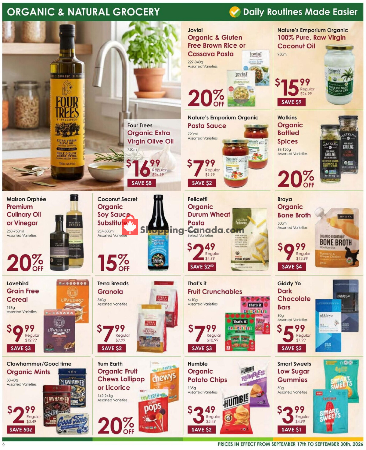 Nature's Emporium flyer from Thursday September 17, 2026 to Wednesday September 30, 2026 - page 6