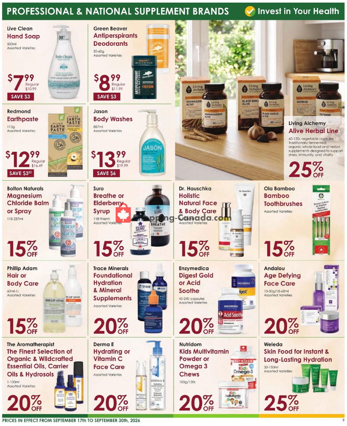 Nature's Emporium flyer from Thursday September 17, 2026 to Wednesday September 30, 2026 - page 9