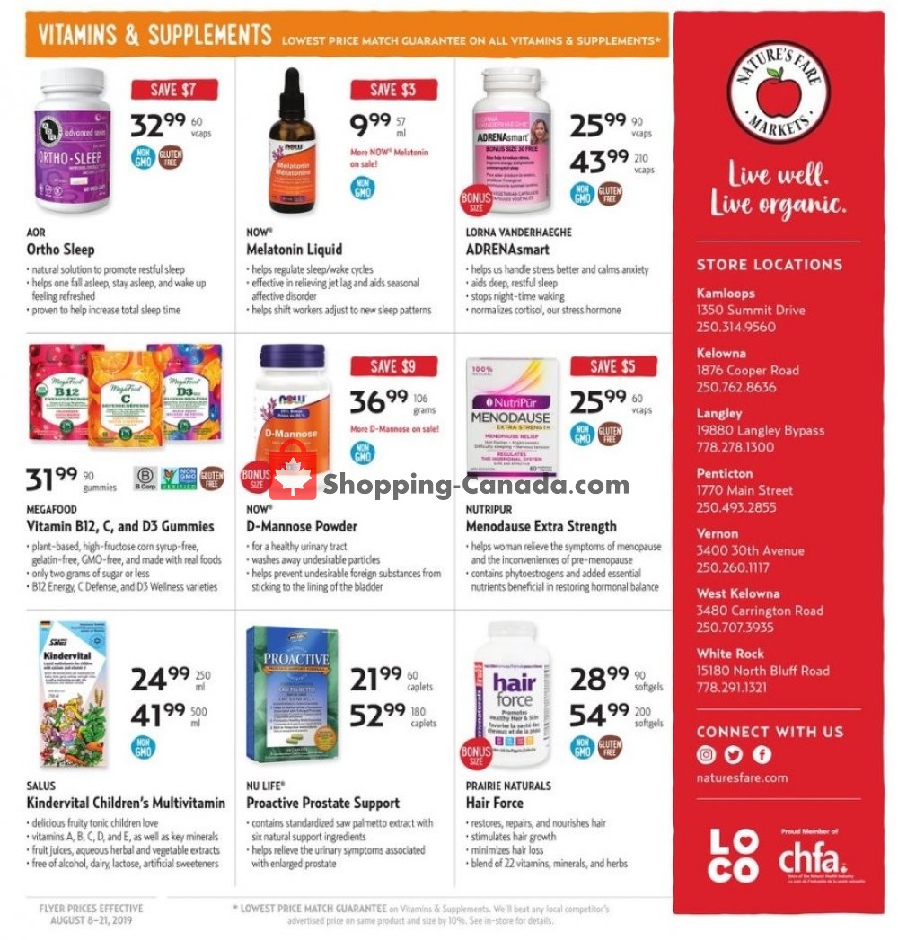 Nature's Fare Markets flyer from Thursday August 8, 2019 to Wednesday August 21, 2019 - page 8