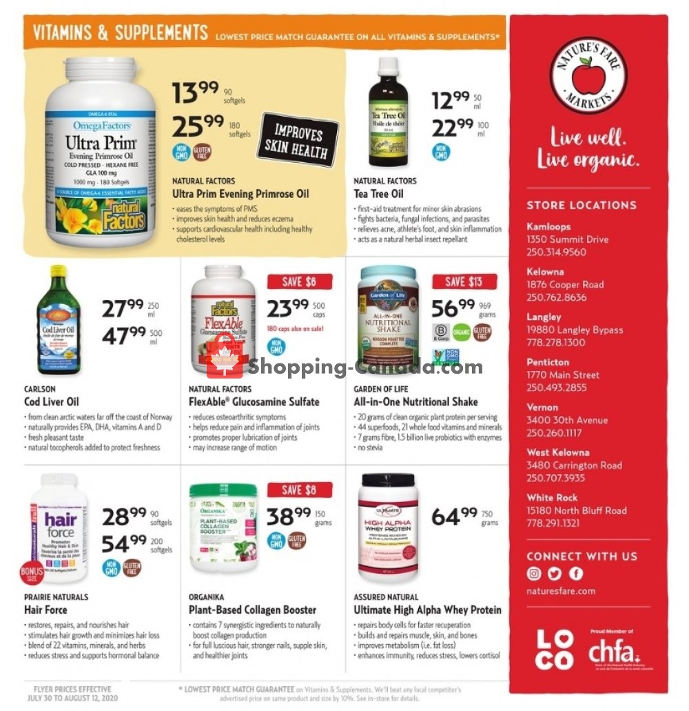 Nature's Fare Markets flyer from Thursday July 30, 2020 to Wednesday August 12, 2020 - page 8