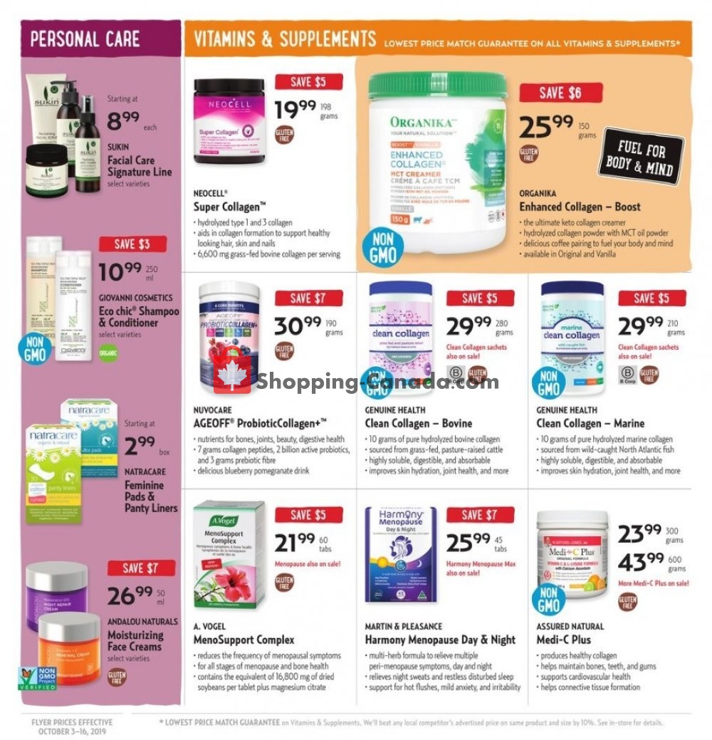Nature's Fare Markets flyer from Thursday October 3, 2019 to Wednesday October 16, 2019 - page 10