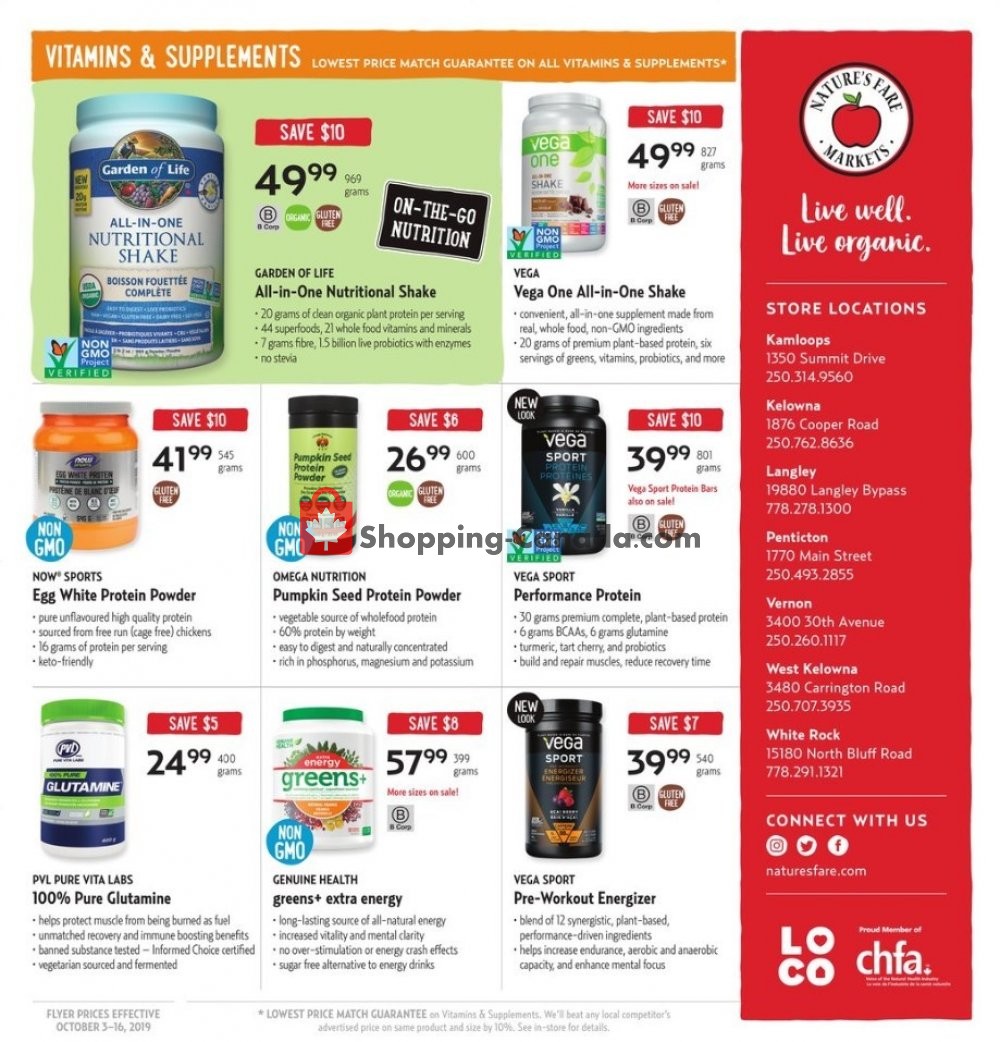 Nature's Fare Markets flyer from Thursday October 3, 2019 to Wednesday October 16, 2019 - page 12