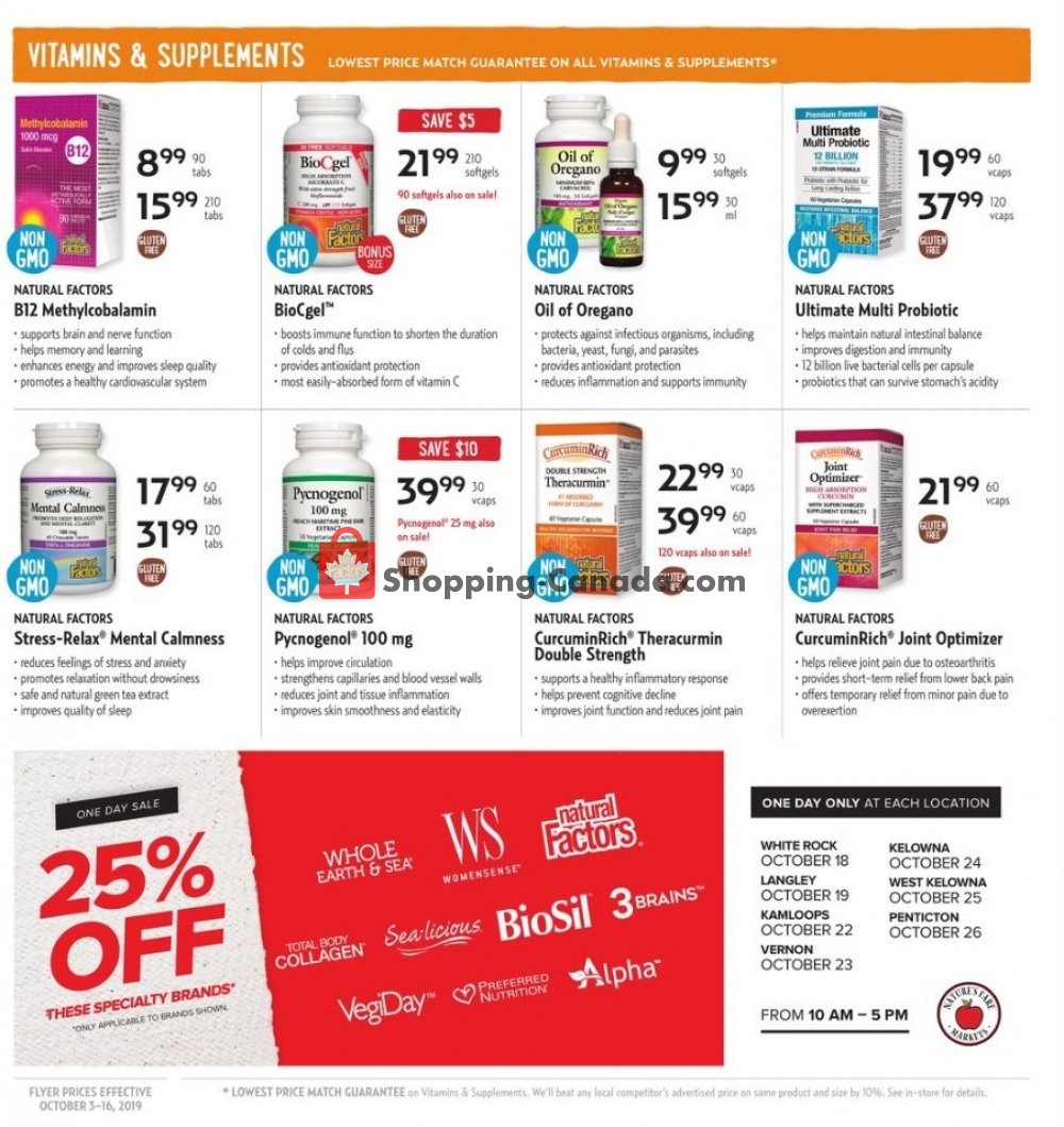 Nature's Fare Markets flyer from Thursday October 3, 2019 to Wednesday October 16, 2019 - page 7