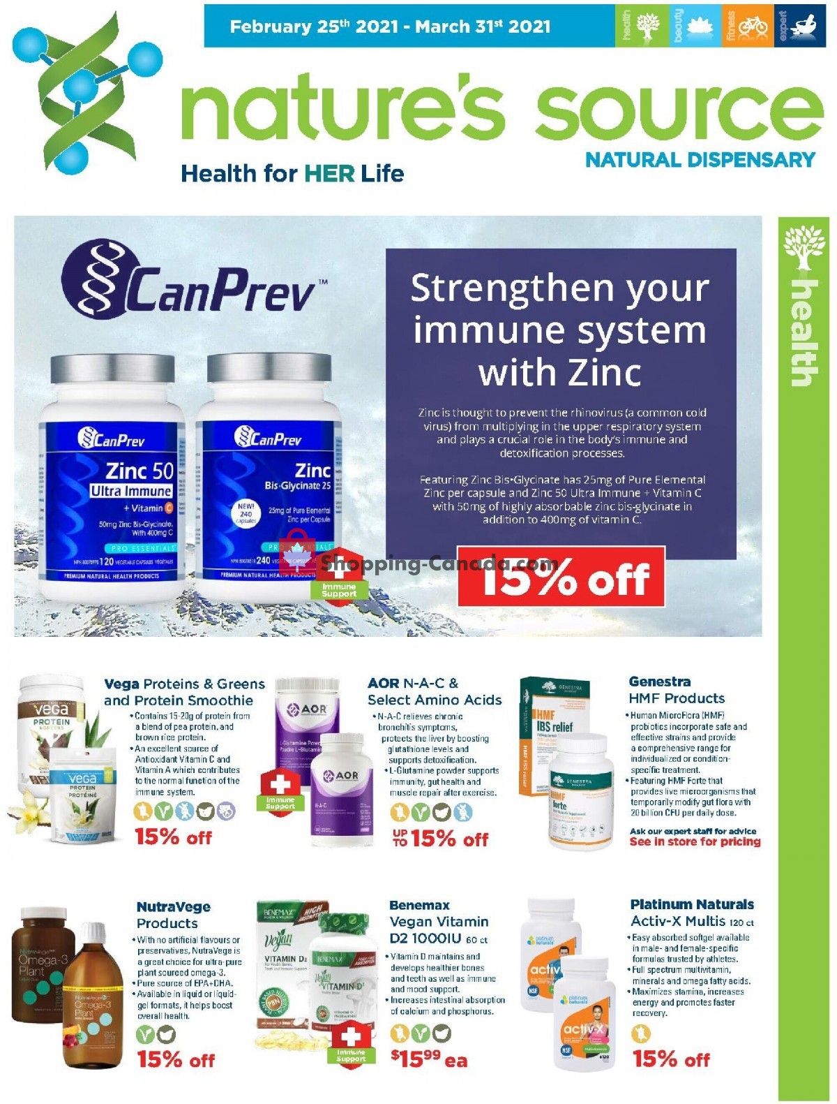 Nature's Source Canada, flyer (Amazing Savings) February 25 March