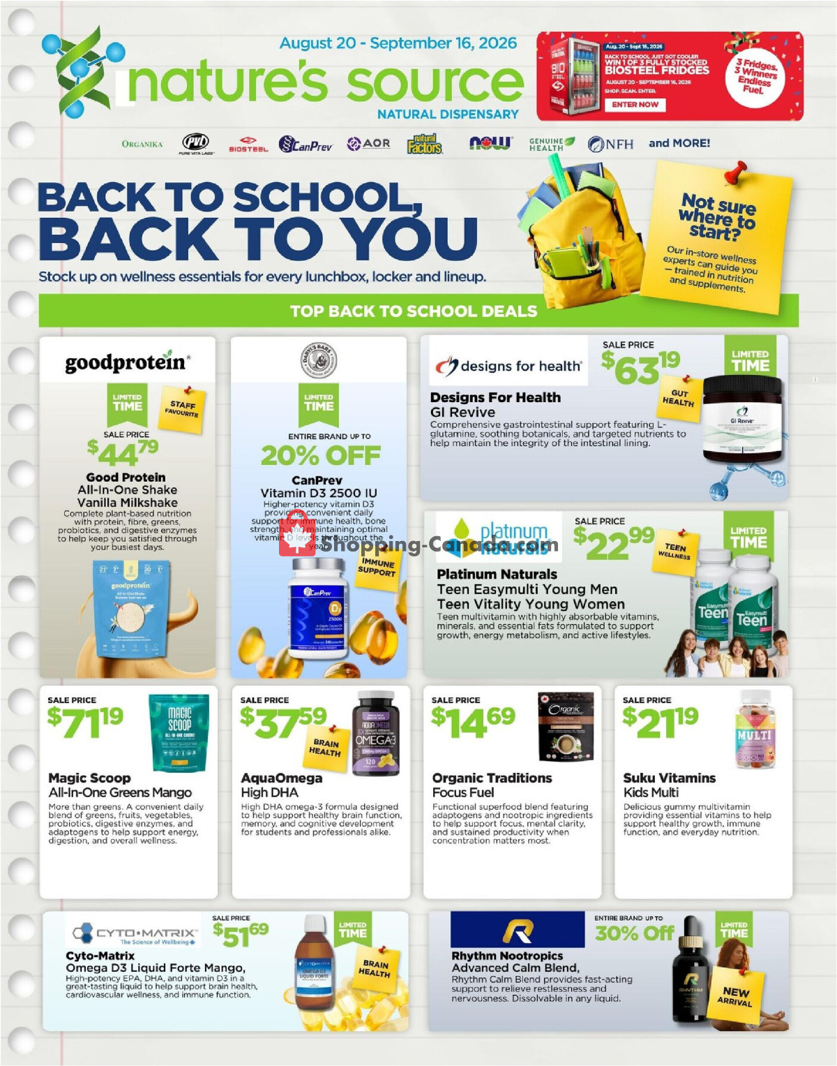 Nature's Source flyer from Thursday August 20, 2026 to Wednesday September 16, 2026 - page 1