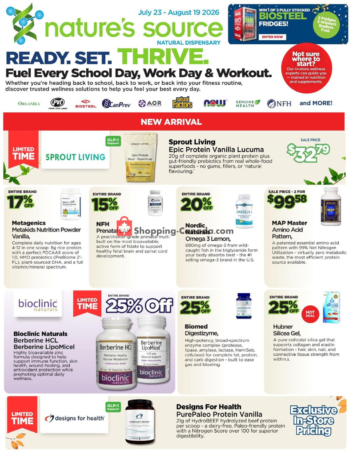 Nature's Source flyer from Thursday July 23, 2026 to Wednesday August 19, 2026 - page 1
