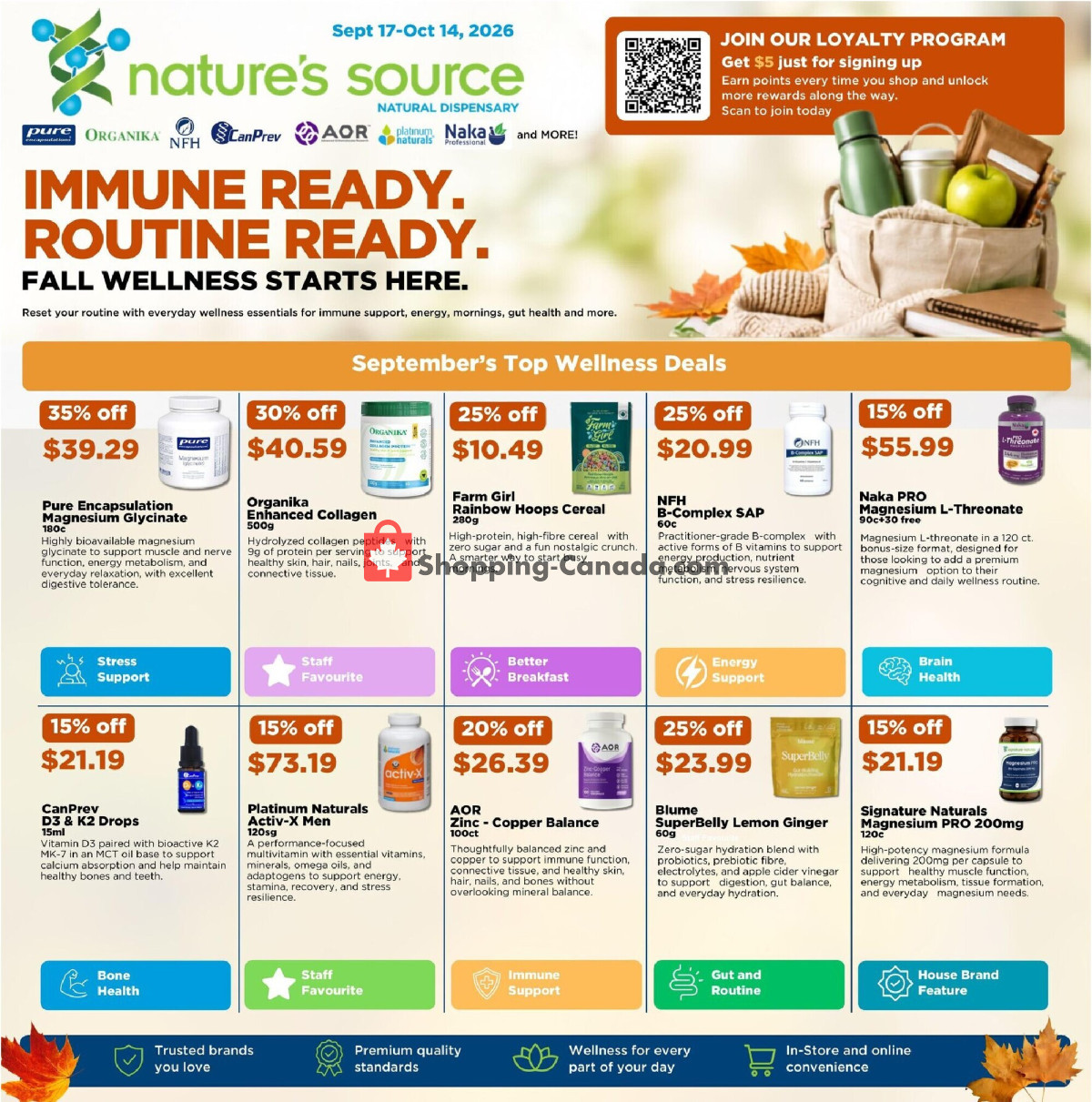 Nature's Source flyer from Thursday September 17, 2026 to Wednesday October 14, 2026 - page 1