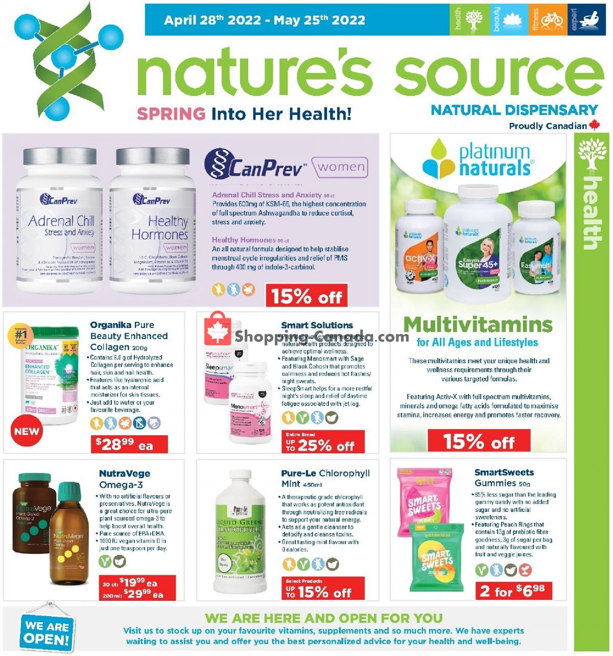 Nature's Source flyer from Thursday April 28, 2022 to Wednesday May 25, 2022 - page 1