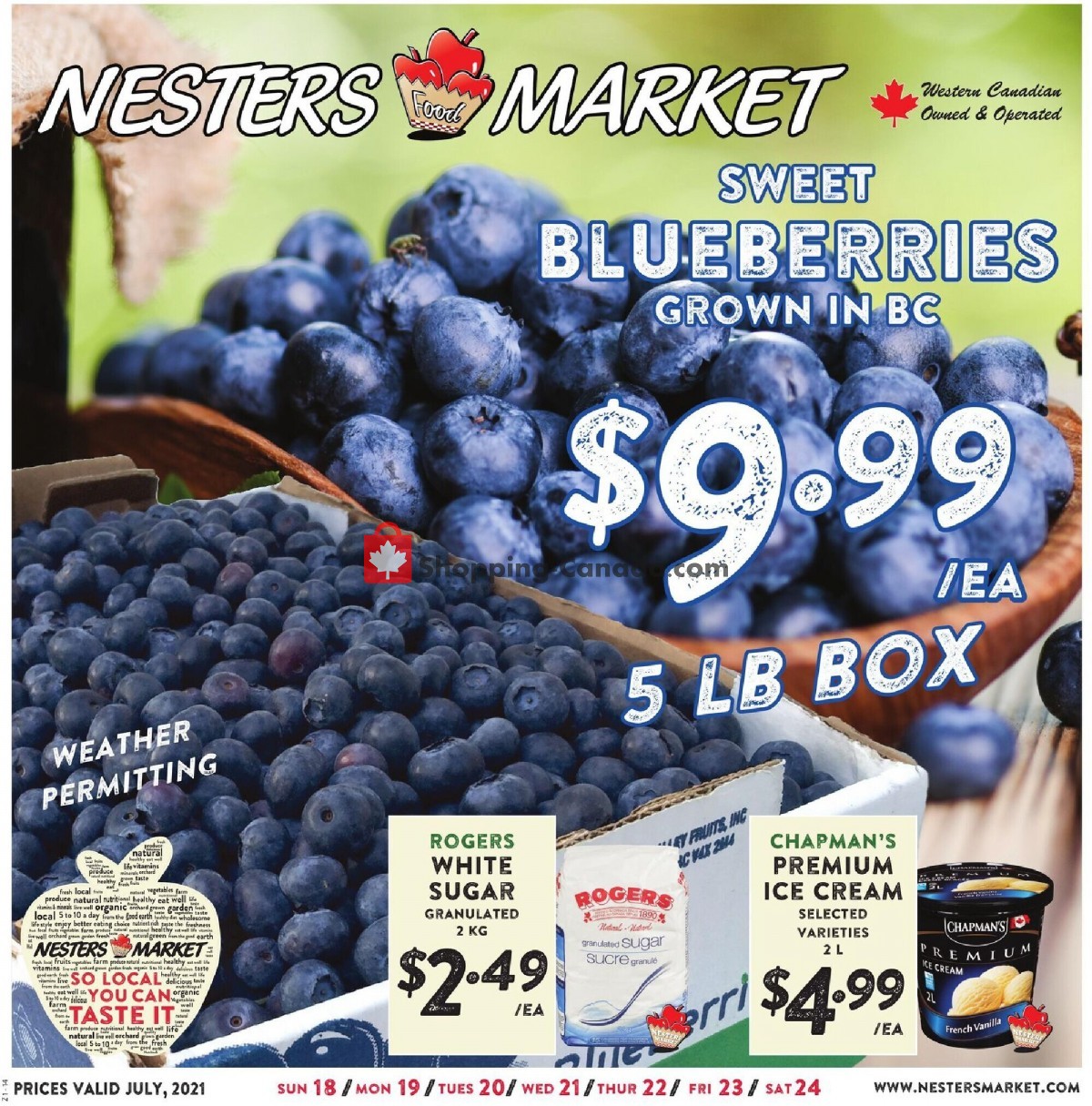 Nesters Market Grocery Stores flyer from Sunday July 18, 2021 to Saturday July 24, 2021 - page 1
