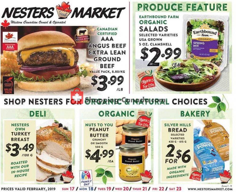 Nesters Market Grocery Stores flyer from Sunday February 17, 2019 to Saturday February 23, 2019 - page 1