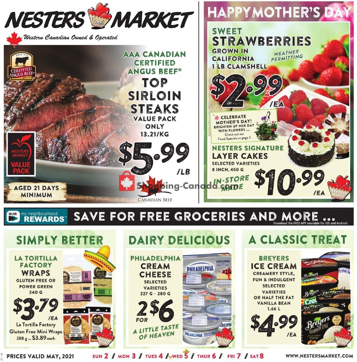 Nesters Market Grocery Stores flyer from Sunday May 2, 2021 to Saturday May 8, 2021 - page 1
