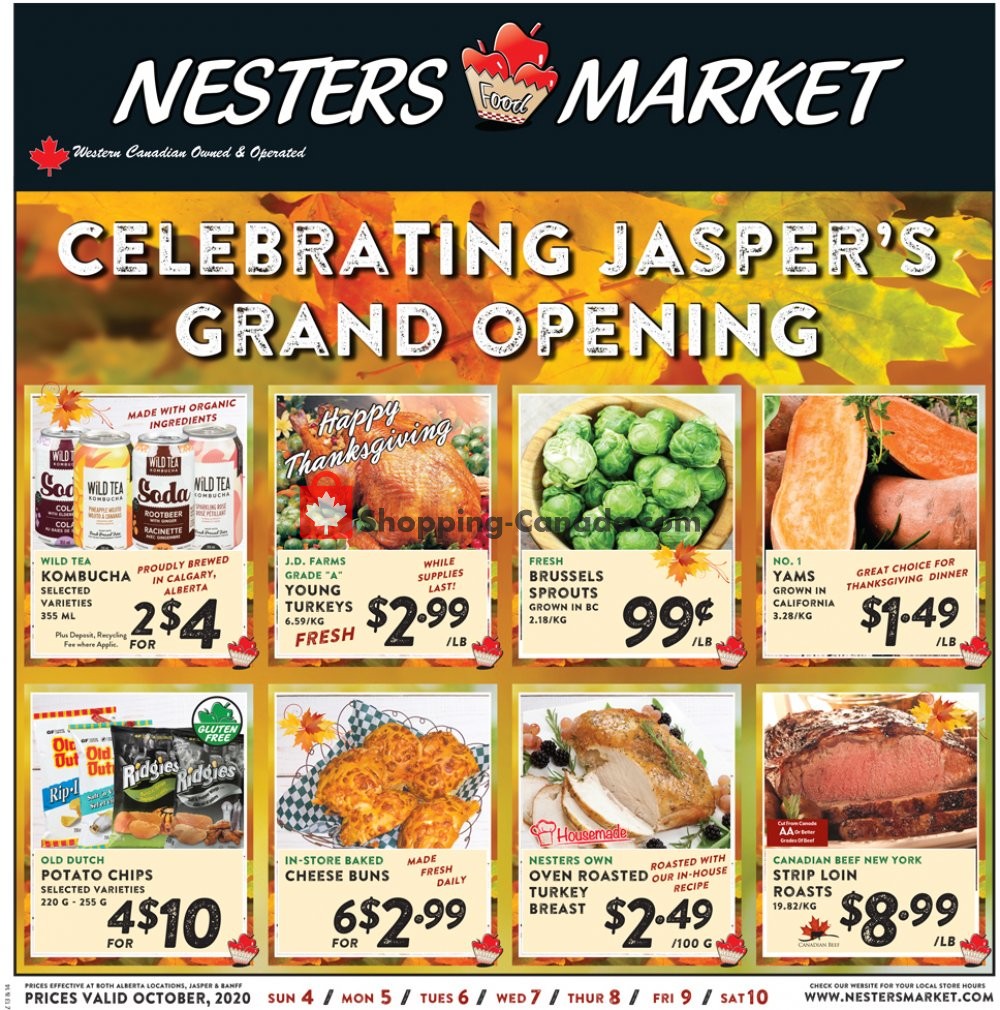 Nesters Market Grocery Stores Canada, flyer (Hot Deals) October 4 October 10, 2020