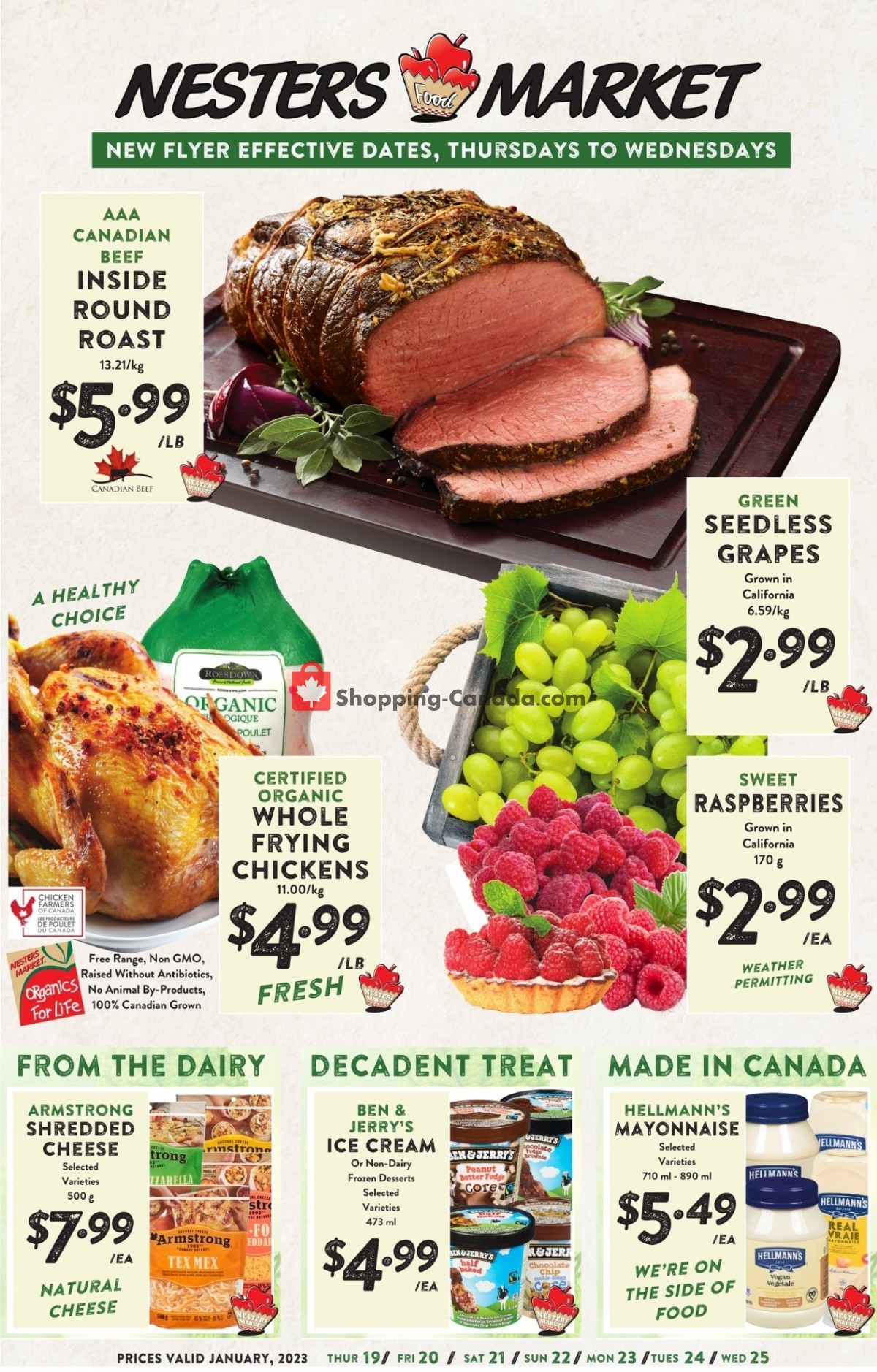 Nesters Market Grocery Stores flyer from Thursday January 19, 2023 to Wednesday January 25, 2023 - page 1